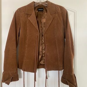 VINTAGE Womens suede leather jacket